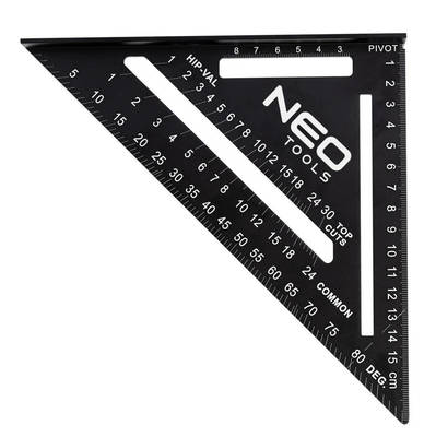 NEO  72-102  Pravítko trojuholníkové, 15 cm