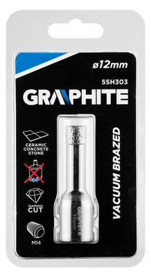 GRAPHITE  55H303  Diamantová dierovacia píla 12 mm x M14