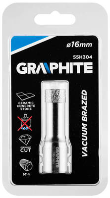 GRAPHITE  55H304  Diamantová dierovacia píla 16 mm x M14