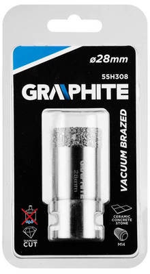 GRAPHITE  55H308  Diamantová dierovacia píla 28 mm x M14