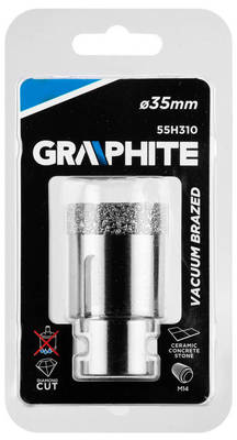 GRAPHITE  55H310  Diamantová dierovacia píla 35 mm x M14