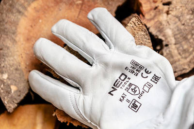 NEO  97-657-9  Priemyselné rukavice, 2122X, kozia koža, veľkosť 9", CE