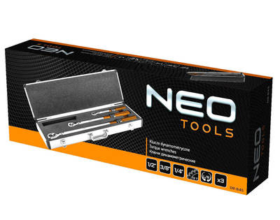 NEO  08-845  Sada obojstranných momentových kľúčov 1/4", 3/8", 1/2" 3 ks.