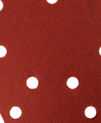 GRAPHITE  54H014  Brúsny papier so suchým zipsom delta 140 x 140 x 80 mm, K180, 5 ks, s otvormi
