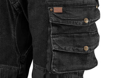 NEO  81-236-L  Pracovné nohavice DENIM, čierne, veľkosť L