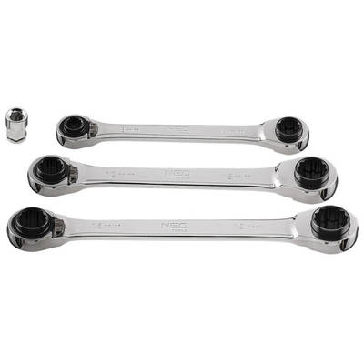 NEO  09-795  Račňový kľúč 4-in-1 sada 3 ks .. 8 do 19 mm