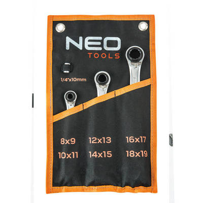 NEO  09-795  Račňový kľúč 4-in-1 sada 3 ks .. 8 do 19 mm
