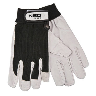 NEO  97-604  Pracovné rukavice, bravčovina kože, so zapínaním na suchý zips, 8 "