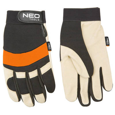 NEO  97-606  Pracovné rukavice, koža bravčová lícová, neoprén, 10"