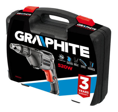 GRAPHITE  58G791  Vŕtačka - elektrický skrutkovač 520W, otáčky 0 - 4.500 min-1, BMC