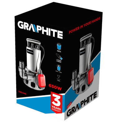 GRAPHITE  59G446  Ponorné čerpadlo na znečistenú vodu 650W