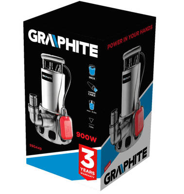 GRAPHITE  59G449  Ponorné čerpadlo na znečistenú vodu 900W