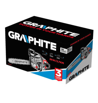 GRAPHITE  89G940  Benzínová reťazová píla 2 kW (2,7 HP), vodiaca lišta 16" (400 mm)