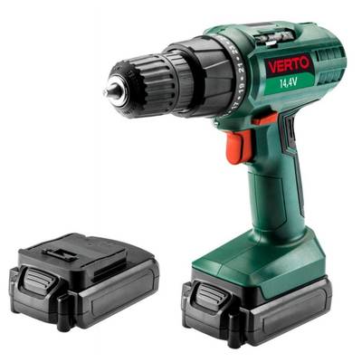 VERTO  50G275  Aku vŕtací skrutkovač + svietidlo 2x14.4V/1.3Ah
