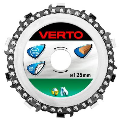 VERTO  61H197  Reťazový kotúč na drevo 125 x 22,2 mm