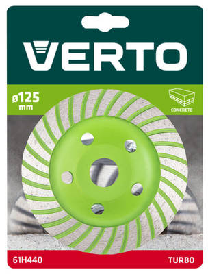 VERTO  61H440  Diamond grinding disc 125 x 22.2 x 5 mm turbo