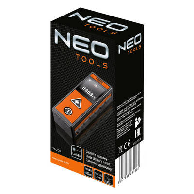 NEO  75-203  Laserový diaľkomer s dotykovou obrazovkou, dosah 40 m