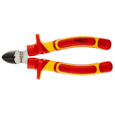 NEO  01-226 Kliešte bočné VDE 160 mm (6 "), crv, leštené, 1000 V